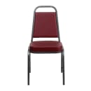 MoTak M219 Stackable Banquet Chair - Silver Steel Frame w/ Burgundy Vinyl Back & Seat thumbnail 5