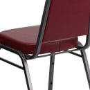 MoTak M219 Stackable Banquet Chair - Silver Steel Frame w/ Burgundy Vinyl Back & Seat thumbnail 8