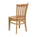 MoTak M231 Restaurant Chair w/ Vertical Slat Back - Natural Finished Beechwood thumbnail 4