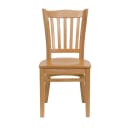 MoTak M231 Restaurant Chair w/ Vertical Slat Back - Natural Finished Beechwood thumbnail 5