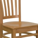 MoTak M231 Restaurant Chair w/ Vertical Slat Back - Natural Finished Beechwood thumbnail 7