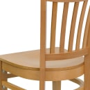 MoTak M231 Restaurant Chair w/ Vertical Slat Back - Natural Finished Beechwood thumbnail 8