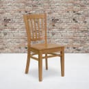 MoTak M231 Restaurant Chair w/ Vertical Slat Back - Natural Finished Beechwood thumbnail 9