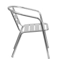 MoTak M244 Stackable Heavy Duty Restaurant Armchair w/ Ladder Back & Seat, Aluminum thumbnail 3