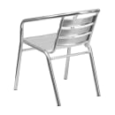 MoTak M244 Stackable Heavy Duty Restaurant Armchair w/ Ladder Back & Seat, Aluminum thumbnail 4