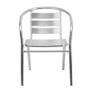 MoTak M244 Stackable Heavy Duty Restaurant Armchair w/ Ladder Back & Seat, Aluminum thumbnail 5