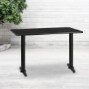 MoTak M247 Rectangular Dining Height Table - 48"W x 30"D, Powder Coated Cast Iron Base w/ Black Laminate Top thumbnail 3