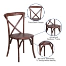 MoTak M250 Stackable Restaurant Chair w/ Cross Back - Mahognay Finished Ash Wood Frame thumbnail 3
