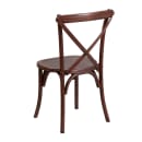 MoTak M250 Stackable Restaurant Chair w/ Cross Back - Mahognay Finished Ash Wood Frame thumbnail 4