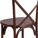 MoTak M250 Stackable Restaurant Chair w/ Cross Back - Mahognay Finished Ash Wood Frame thumbnail 7