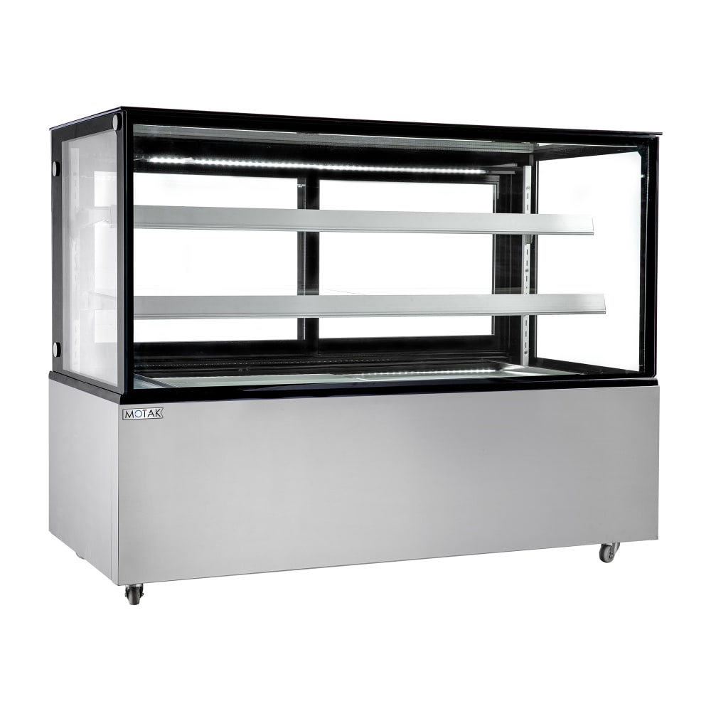 MoTak MCDC-59-2 60 7/10" Full Service Bakery Case w/ Straight Glass - (3) Levels, 115v