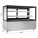 MoTak MCDC-59-2 60 7/10" Full Service Bakery Case w/ Straight Glass - (3) Levels, 115v thumbnail 2