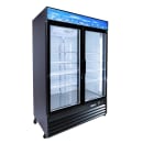 MoTak MFM-2D 53 1/5" Two Section Display Freezer w/ Swing Doors - Bottom Mount Compressor, Black, 115v thumbnail 2