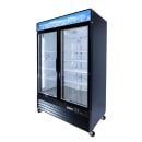 MoTak MFM-2D 53 1/5" Two Section Display Freezer w/ Swing Doors - Bottom Mount Compressor, Black, 115v thumbnail 3