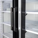 MoTak MFM-2D 53 1/5" Two Section Display Freezer w/ Swing Doors - Bottom Mount Compressor, Black, 115v thumbnail 7