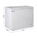 MoTak MHCF-4 37 2/5" Mobile Chest Freezer w/ (1) Basket - White, 115v thumbnail 2