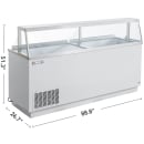 MoTak MHDC-2-8 88 4/5" Ice Cream Dipping Cabinet w/ 28 Tub Capacity - White, 115v thumbnail 2