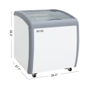 MoTak MICF-1C 26 3/16" Mobile Chest Freezer w/ (2) Baskets - White, 115v thumbnail 2