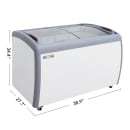 MoTak MICF-2C 39" Mobile Chest Freezer w/ (3) Baskets - White, 115v thumbnail 2