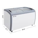 MoTak MICF-3C 49 3/5" Mobile Chest Freezer w/ (4) Baskets - White, 115v thumbnail 2