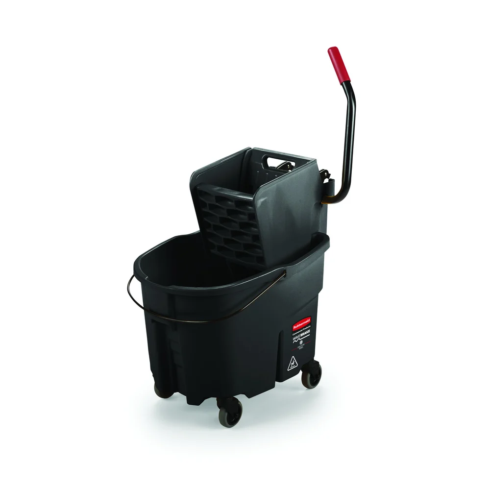 Rubbermaid Commercial Products Executive Series WaveBrake Mop Bucket, 30.19" L x 16.56" W x 20.5" H, Black thumbnail 2