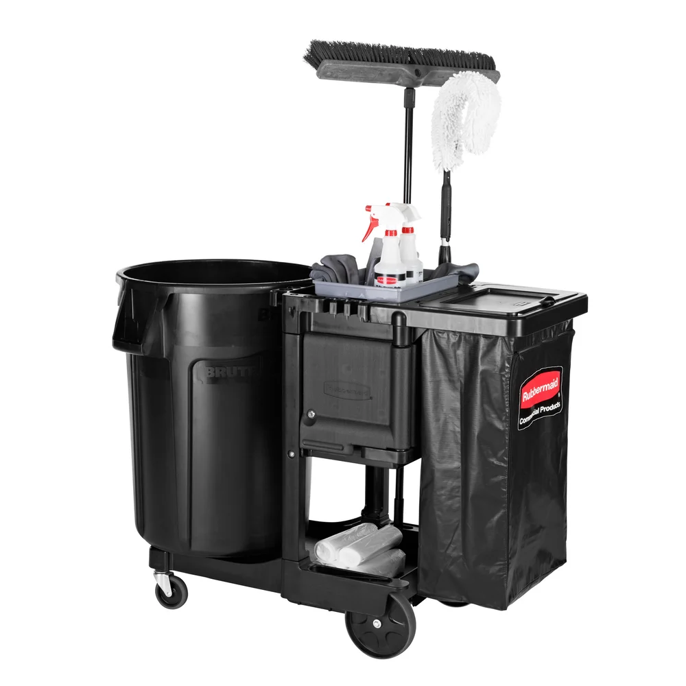 Rubbermaid Commercial Products Executive Series Janitor Cart with Locking Cabinet. thumbnail 2