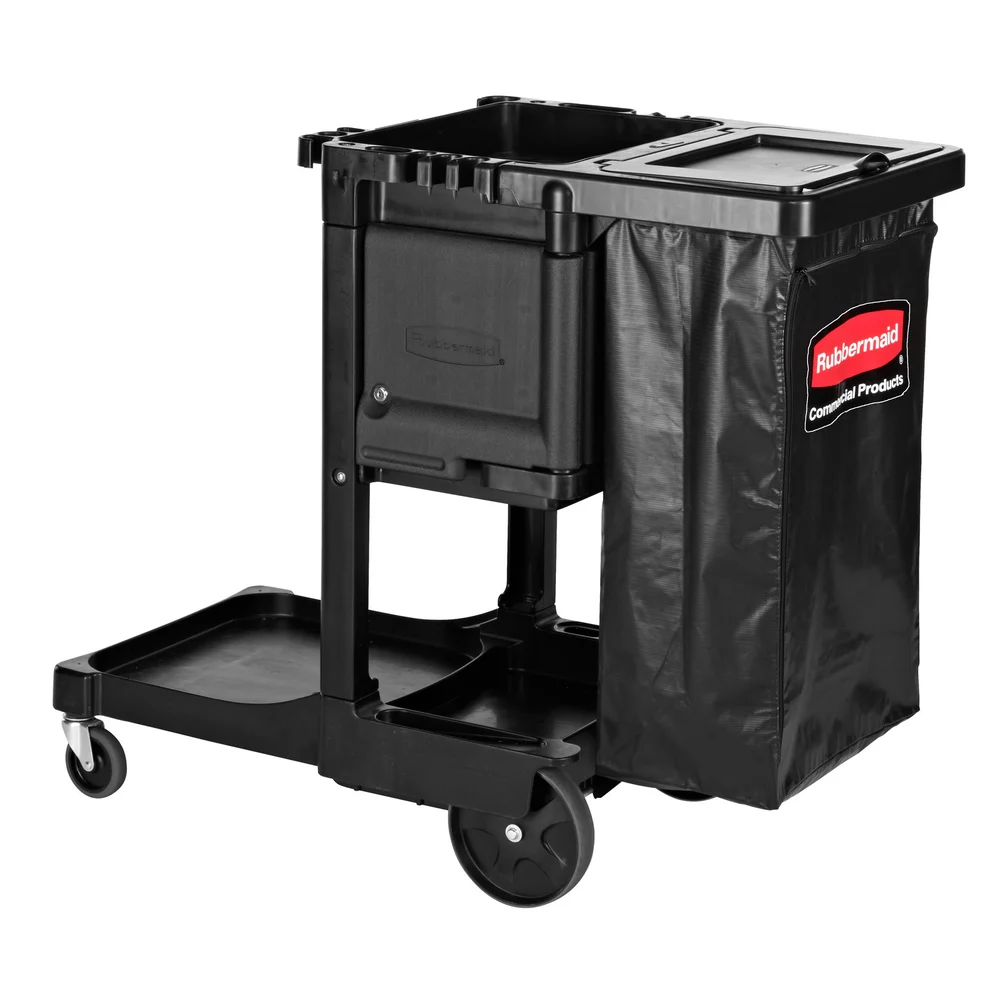 Rubbermaid Commercial Products Executive Series Janitor Cart with Locking Cabinet. thumbnail 4