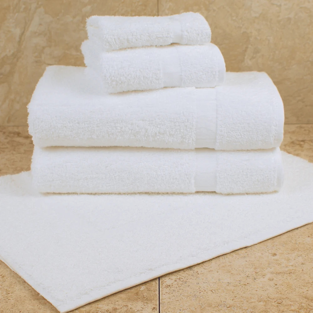 1888 Mills Dependability Cam Border Bath Towel, 24"x50", 10.5 lb/dz White