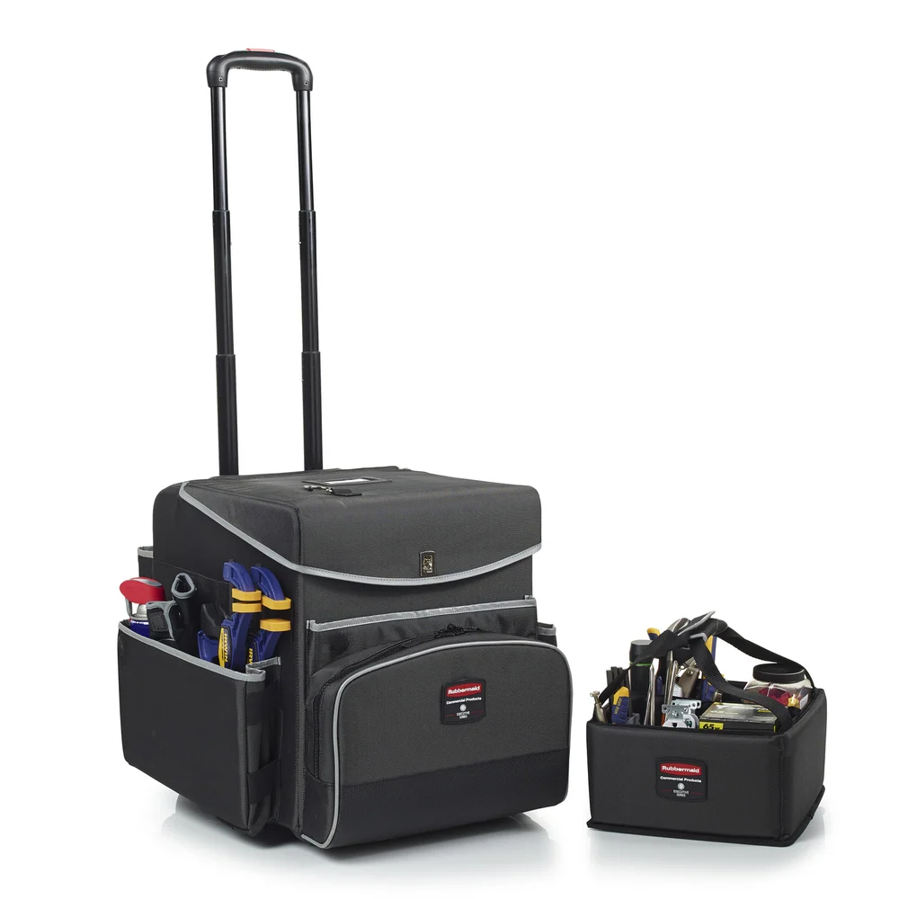 Rubbermaid Commercial Products Executive Series Compact Cleaning Quick Cart, Small, Black thumbnail 2