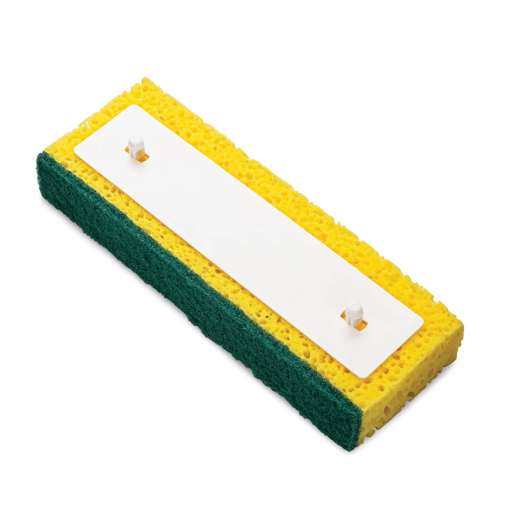 Registry Deluxe Sponge Mop Refill Head with Scour Strip, 10", Yellow, 12/Pack thumbnail 2