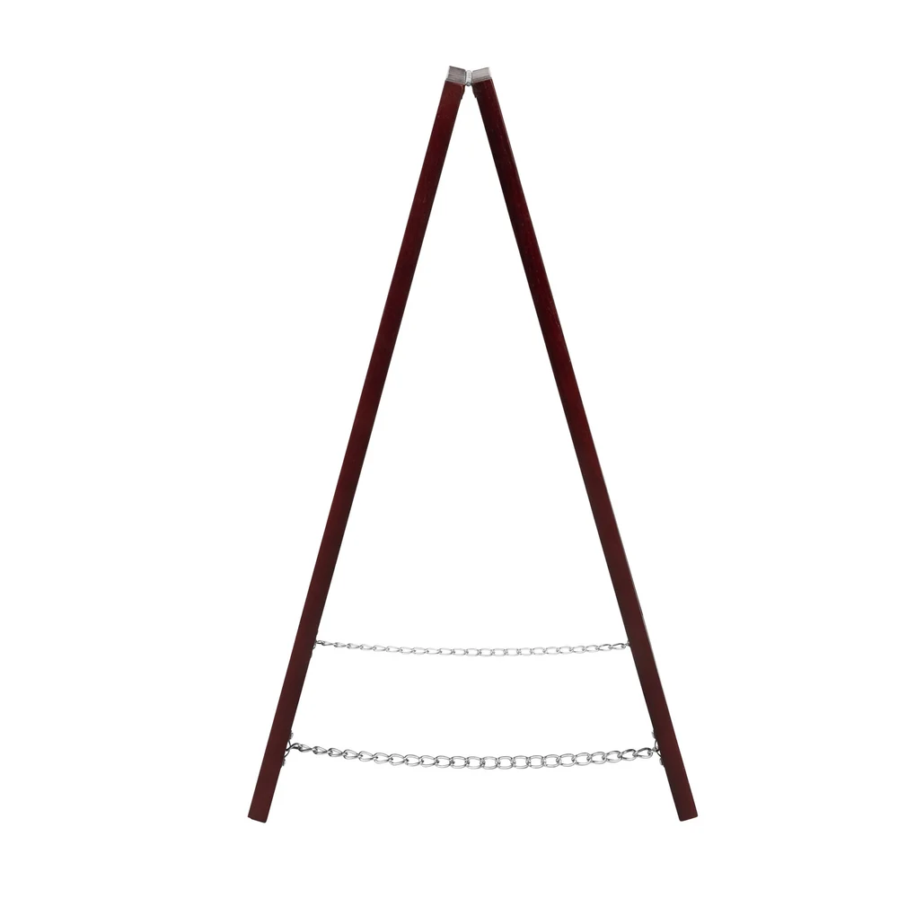 Registry Wood Bilingual Wet Floor Sign, Dark Walnut with Nickel Hardware thumbnail 3