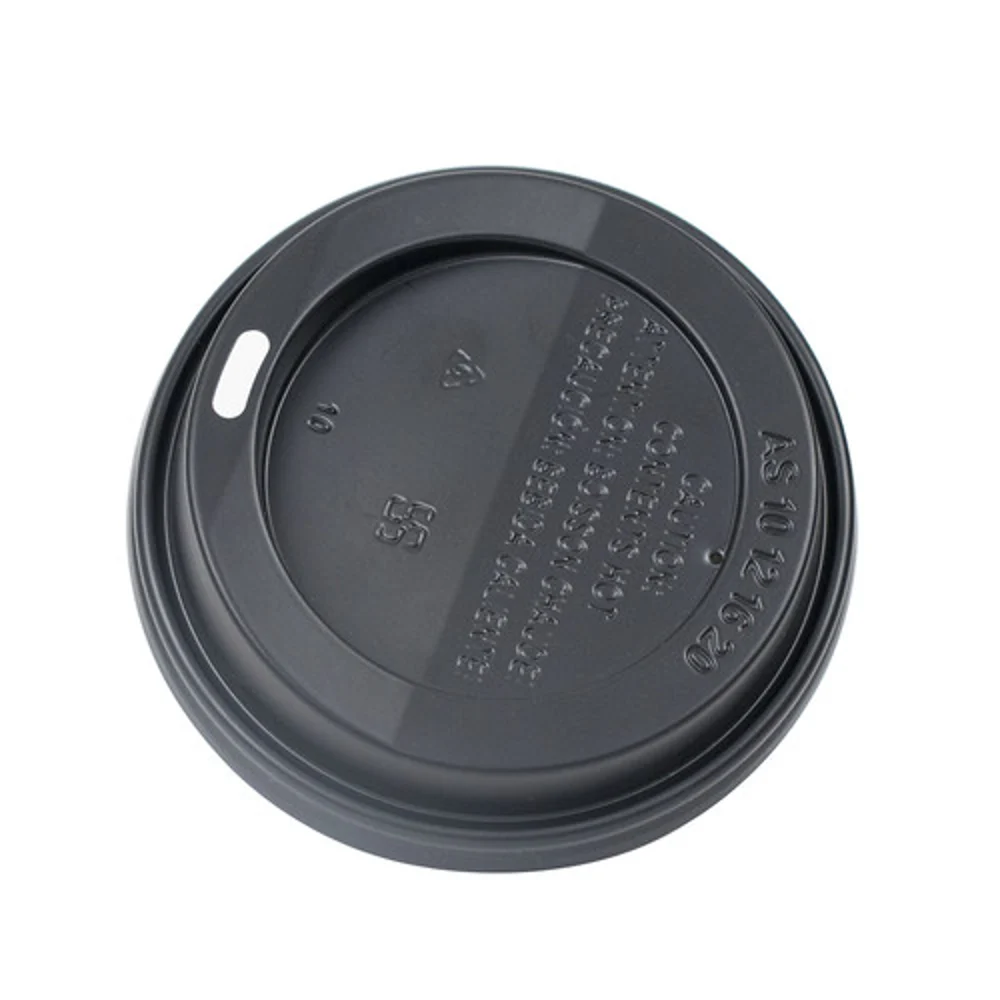 Black Hot Cup Lid, Plug-fit, 10 Oz., Black thumbnail 2