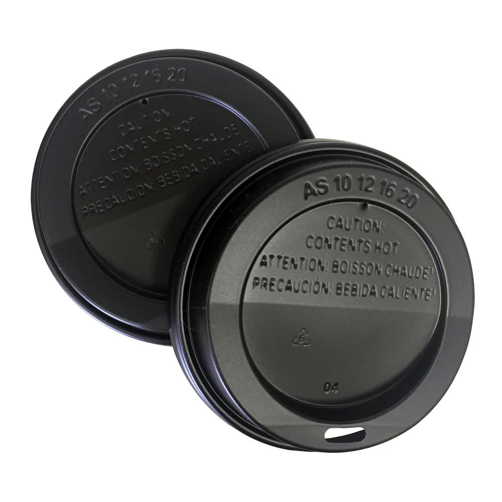 Black Hot Cup Lid, Plug-fit, 10 Oz., Black thumbnail 3
