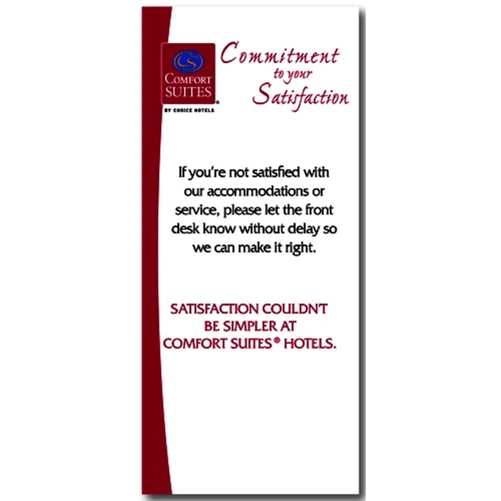 Guest Card, Comfort Suites