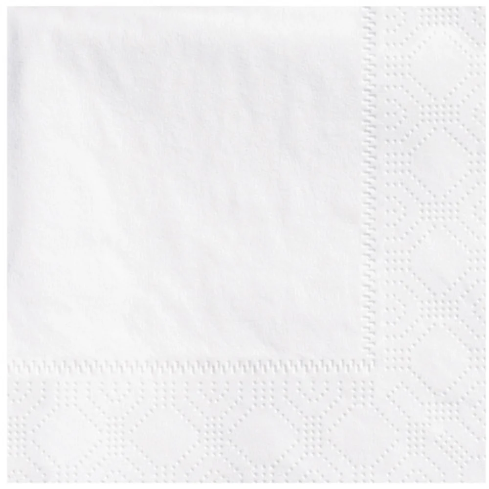 Hoffmaster Paper Beverage Napkin, 9.5" L x 9.5" W, White