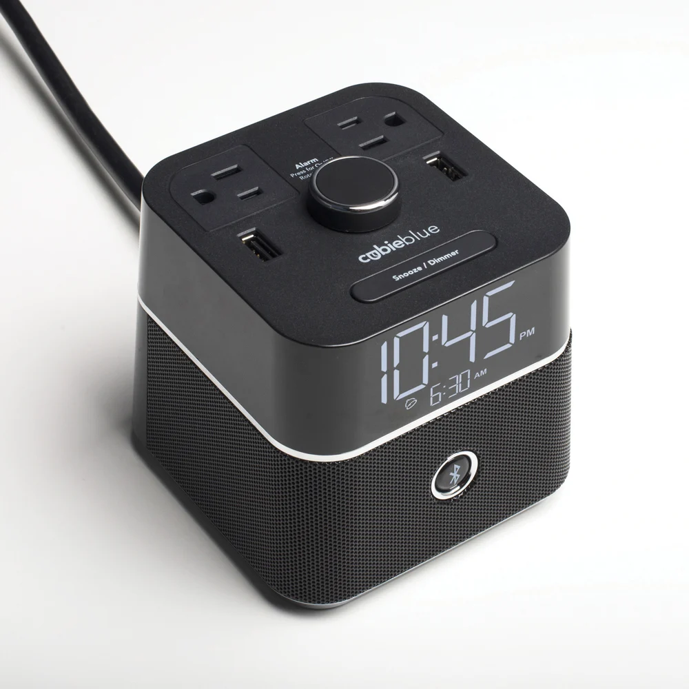 Brandstand Products CubieBlue Alarm Clock, Black