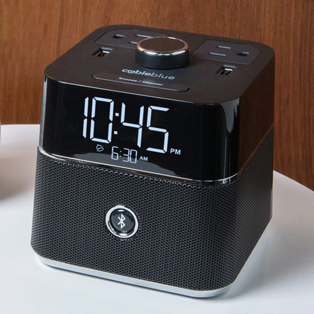 Brandstand Products CubieBlue Alarm Clock, Black thumbnail 2