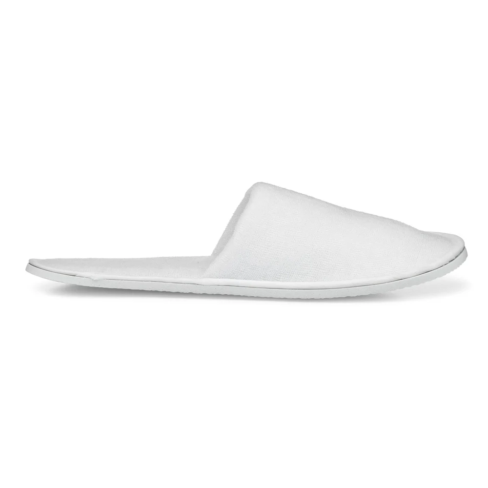 Registry Cotton Terry Closed Toe Slippers, One Size, White thumbnail 3