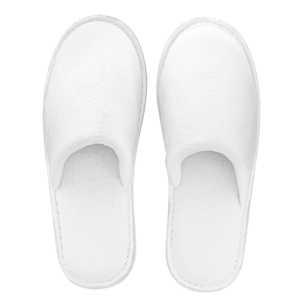 Le Montreux Closed Toe Slippers with Storage Bag, One Size, White thumbnail 2
