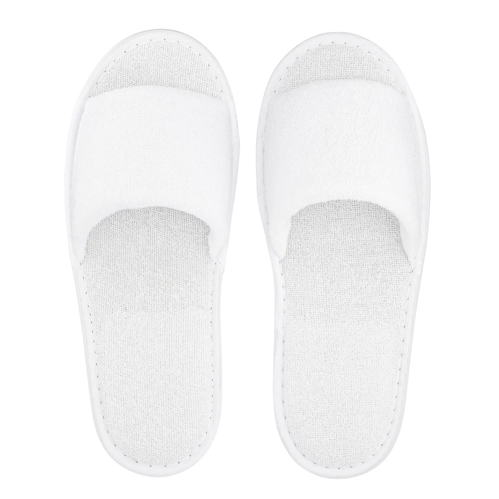 Open Toe Slippers, White, 12.5 in. thumbnail 2