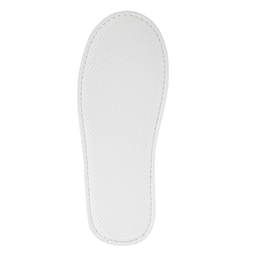 Registry Open Toe Terry Slippers, One Size with Storage Bag, White thumbnail 4