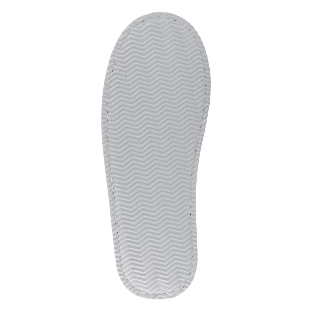Le Montreux Open Toe Slippers, Waffle Weave, One Size, with Storage Bag, White thumbnail 4