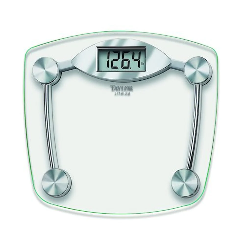 Taylor Precision Digital Glass Bathroom Scale, Clear