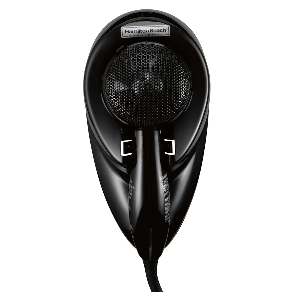 Hamilton Beach Compact Hair Dryer, Wall Mount, Night Light, Black thumbnail 3