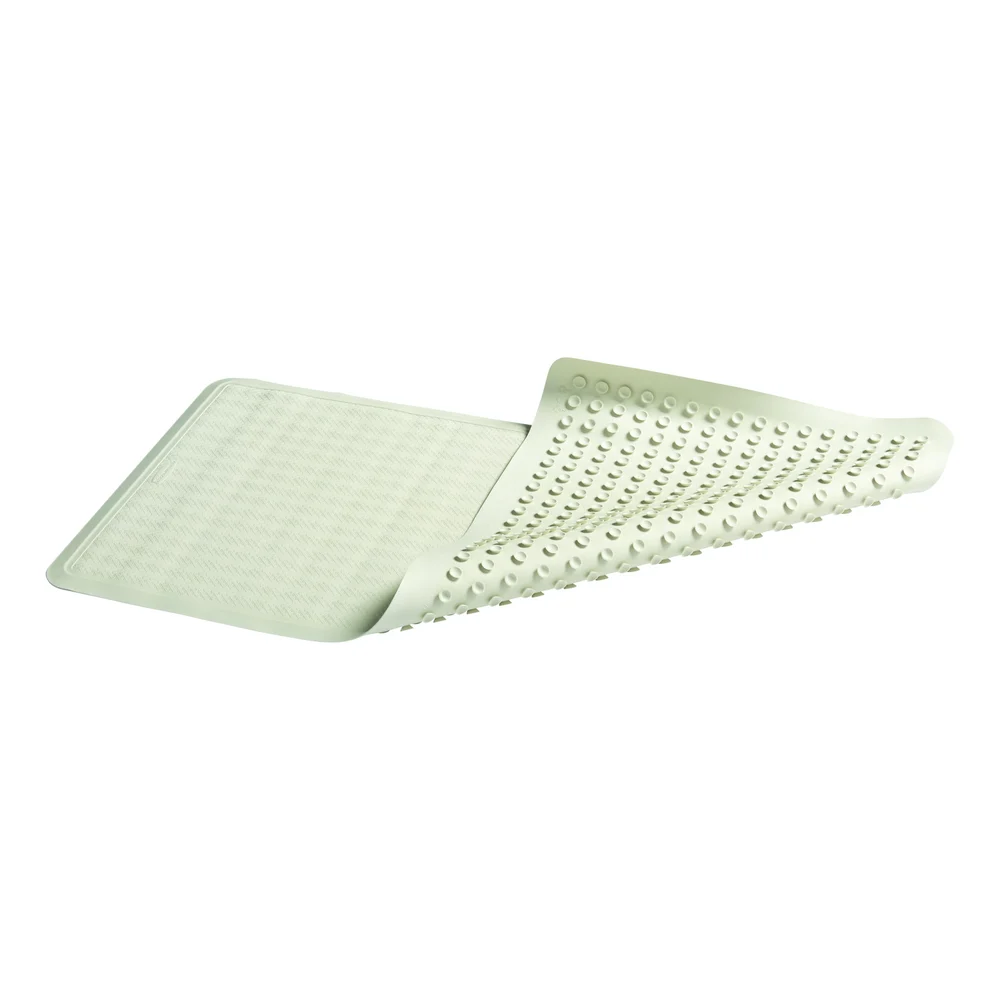 Rubbermaid Commercial Products Safti-Grip Rubber Bath Mat, White, 28" L X 16" W