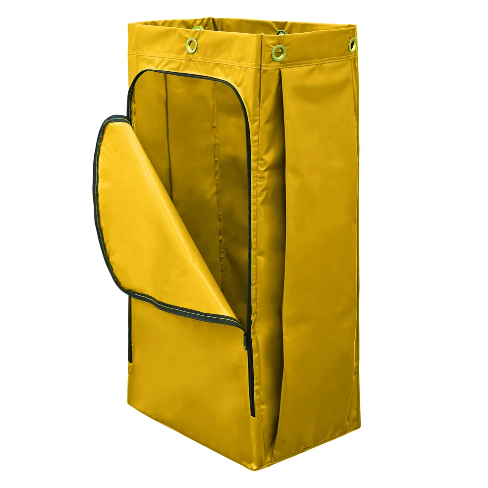 Rubbermaid Commercial Products Housekeeping Cart Vinyl Bag, 34 Gal., Yellow thumbnail 2