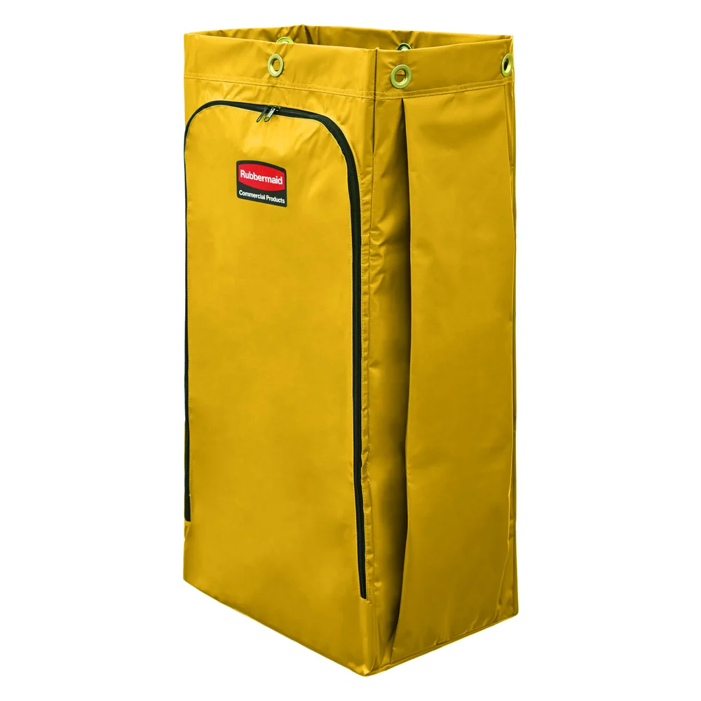 Rubbermaid Commercial Products Housekeeping Cart Vinyl Bag, 34 Gal., Yellow thumbnail 3