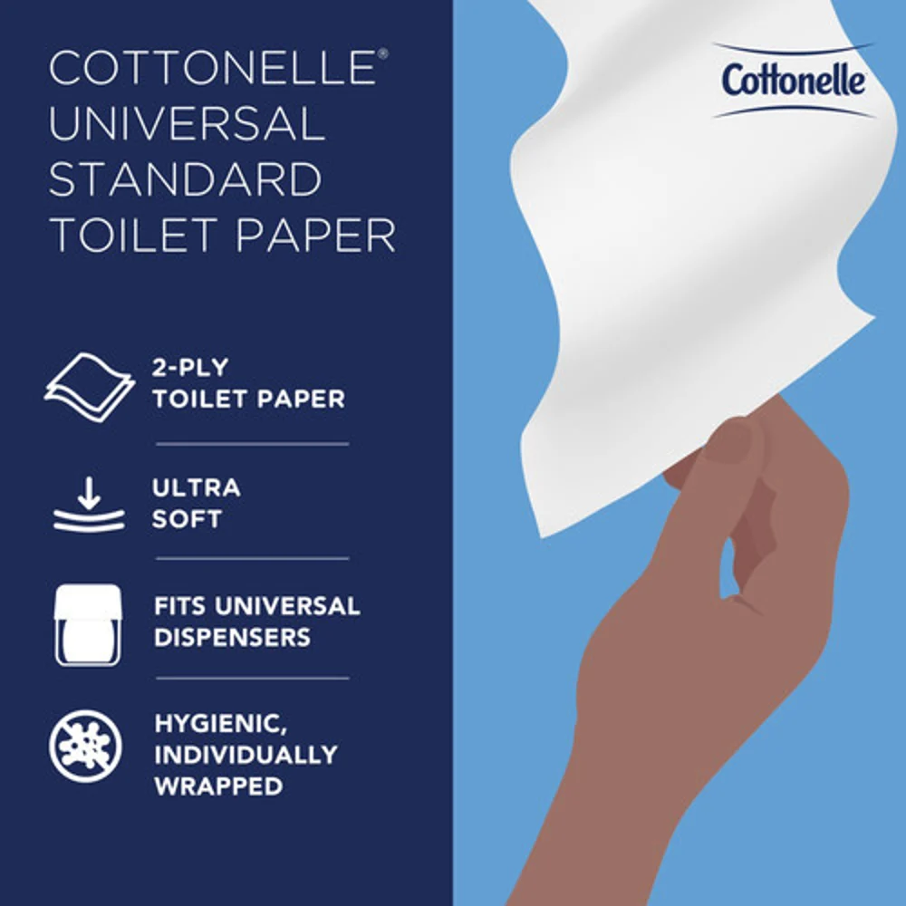 Cottonelle 2-Ply Recycled Fiber Bathroom Tissue, 451 Sheets per Roll, 60/Case thumbnail 3
