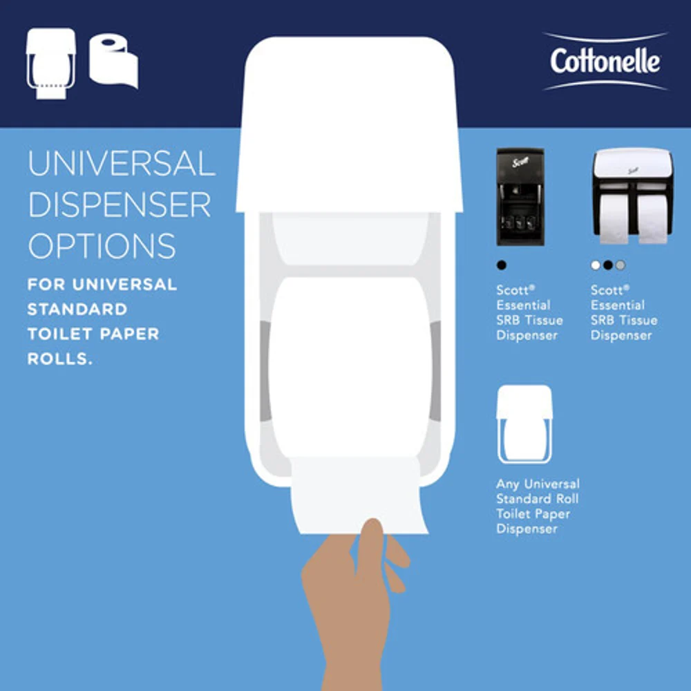 Cottonelle 2-Ply Recycled Fiber Bathroom Tissue, 451 Sheets per Roll, 60/Case thumbnail 4