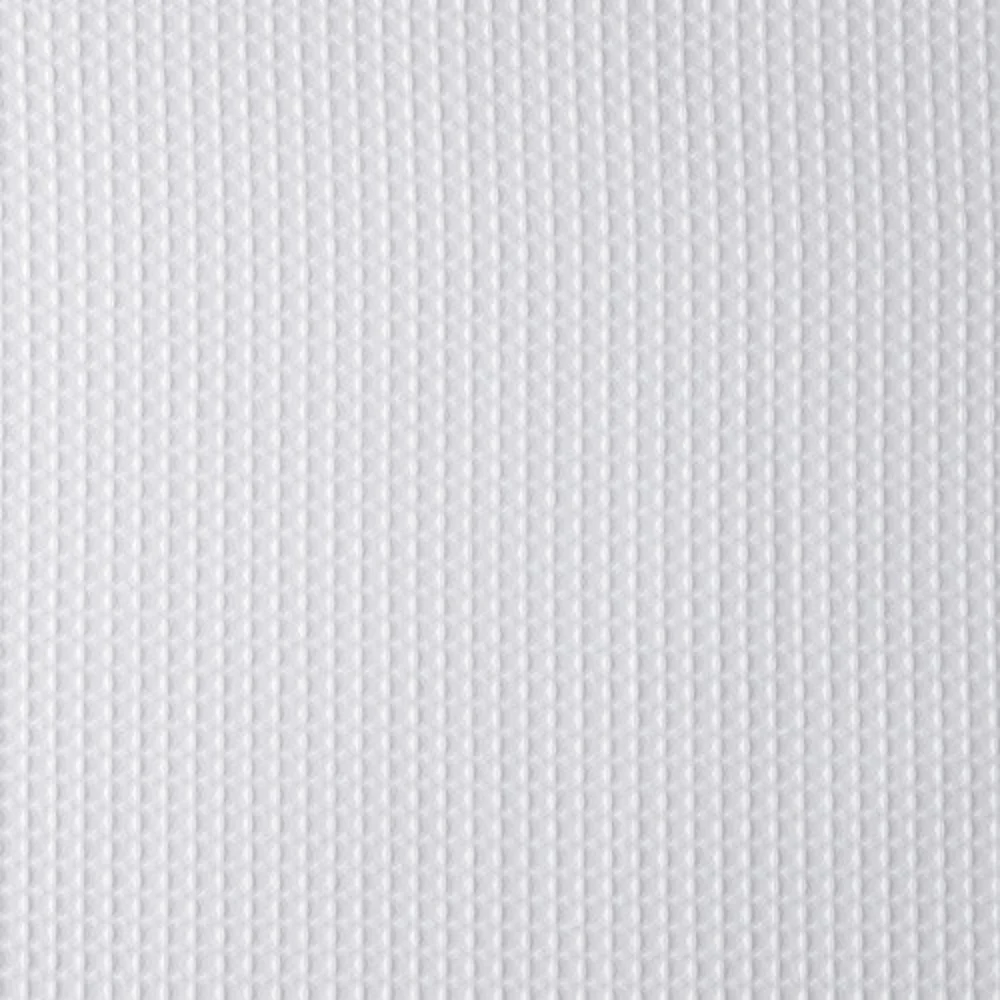 Hookless Mini Waffle Shower Curtain, Windowed with Snap Liner, 71" x 77" White, with Chrome Rings thumbnail 2